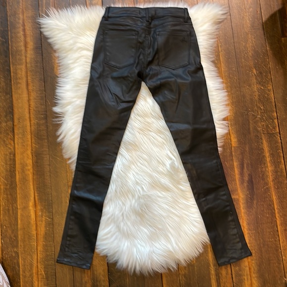 NWT DL1961 Emma Power Legging Leather & Coated Jeans Poseidon - Picture 15 of 17